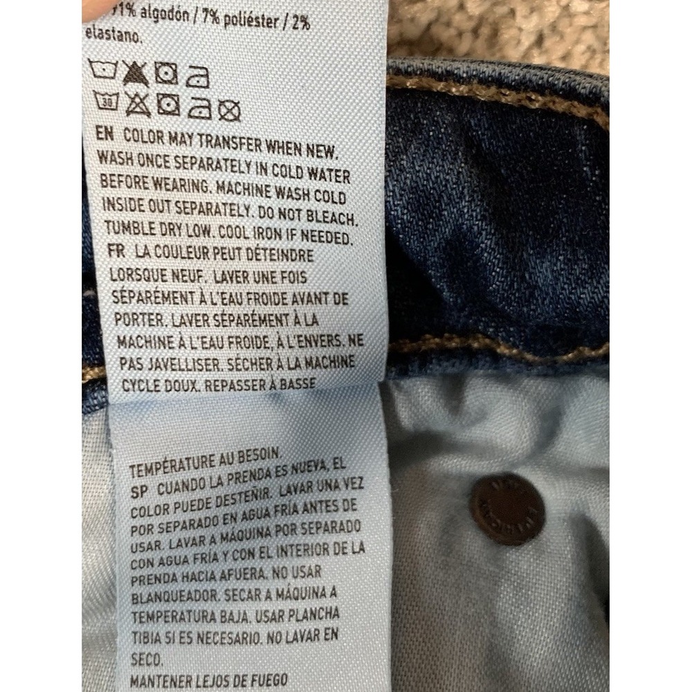 American Eagle Outfitters Women Hi Rise Denim Mini Skirt Blue Stretch Size 00 XS - Picture 6 of 7
